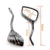Universal Motorcycle Scooter Side Mirror Back/Silver Modification Skull Craw Shadow Rear View Mirrors Pair 8mm 10mm