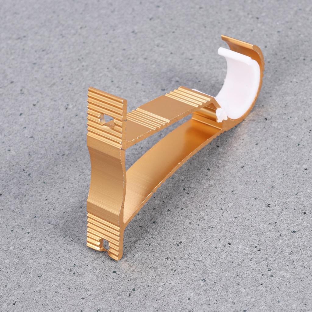 2Pcs Roman Style Curtain Rod Bracket Aluminum Alloy Heavy Duty Drapery Pole Holder for 25-30Mm Diameter Rods Modern Minimalist