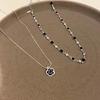 Double-Layer Rose Zircon Sweater Necklace: Elegant Summer Clavicle Chain, Women's Light Luxury High-End Accessory.