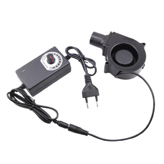 Вентилятор для кемпинга и барбекю, воздуходувка 6000 об/мин, регулируемая скорость, низкий уровень шума, многофункциональный, для приготовления пищи, барбекю, электрический вентилятор 7530