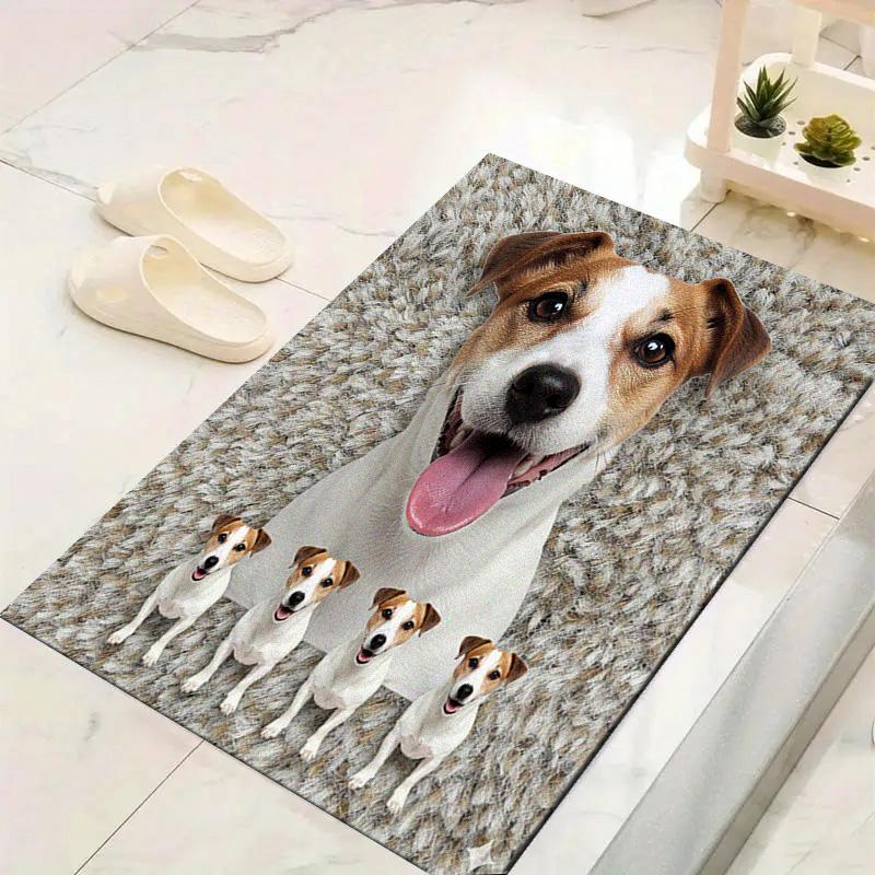 Jack Russell Terrier Carpet Rug for Living Room Bedroom Home Sofa Decoration,Kids play Non-slip Floor Mat