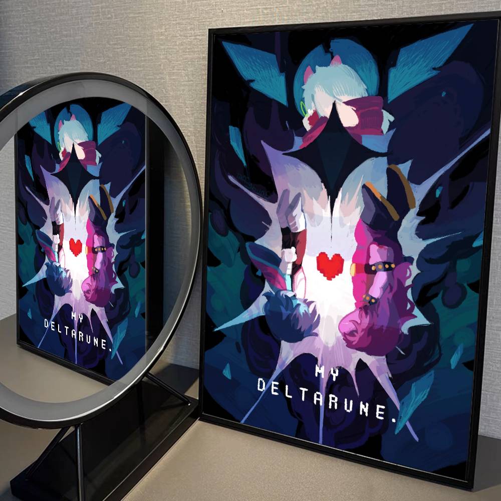 D-Deltarune Игра Аниме Постеры Липкая Белая Бумага Наклейка DIY Комната Бар Кафе Кавайная Декор Комнаты