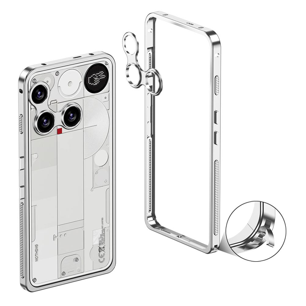 For Nothing Phone (3) 5G Bumper Cases Metal Frame Heat Dissipation Cover with Lens Protector