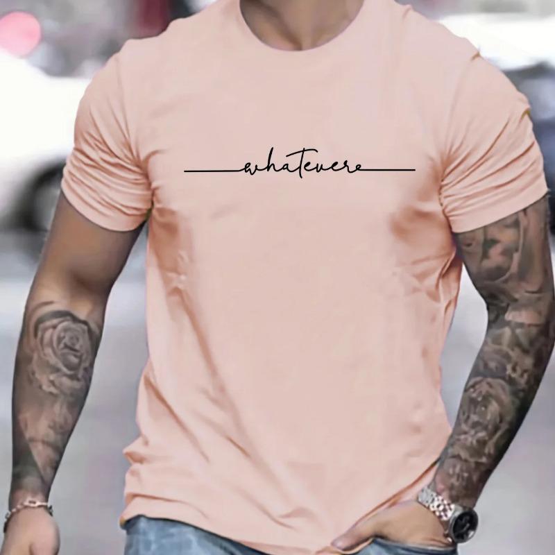 Мужская летняя футболка свободного размера из 100% чистого хлопка с буквенным узором и короткими рукавами, повседневная, удобная, с круглым вырезом, футболки для мужчин