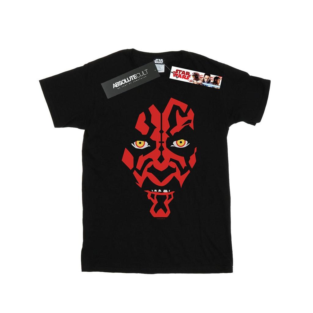 Star Wars Womens/Ladies Darth Maul Face Cotton Boyfriend T-Shirt