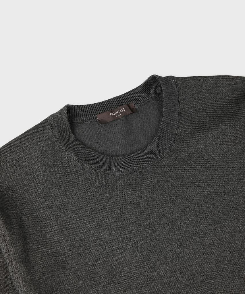 PANICALE Dark Gray Viscose Blend Round Knit (Type B)