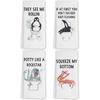 Funny Gothic Skeleton Baker Kitchen Towels, Gifts for Baking Lovers Women Dish Hand Towels for Kitchen, Having a Mental Bake Down Decorative Tea