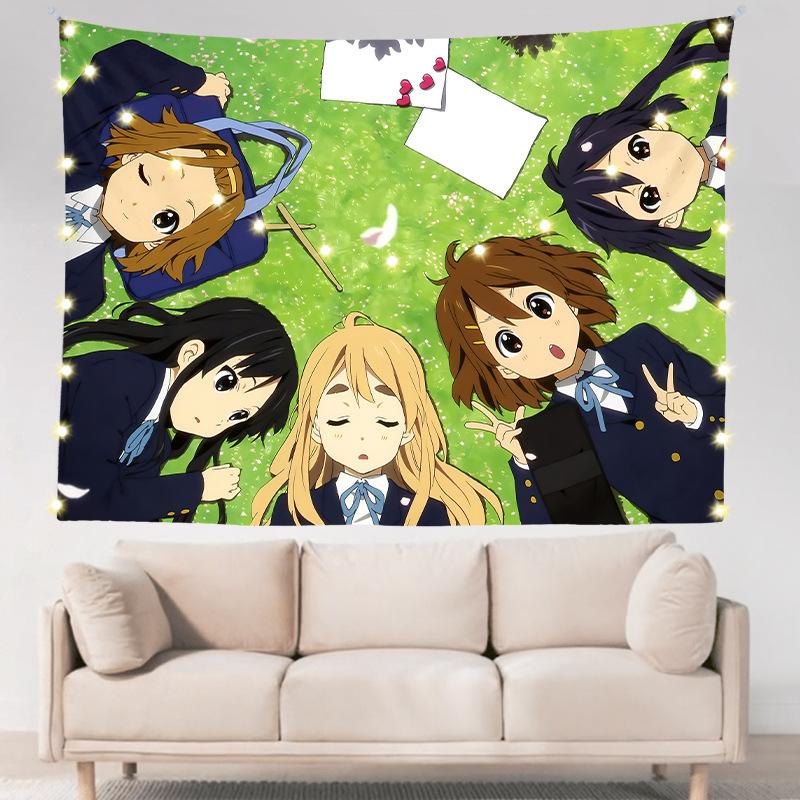 Легкий роман для девочек в общежитии, двухмерное аниме, настенное украшение для спальни, тканевое подвесное одеяло