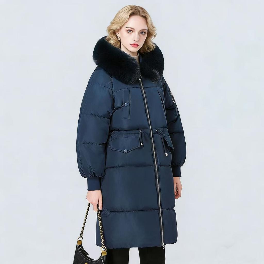 Winter new cotton-padded clothes women's medium and long enlarged cotton-padded clothes women's down cotton-padded clothes thickened slim-fitting cott