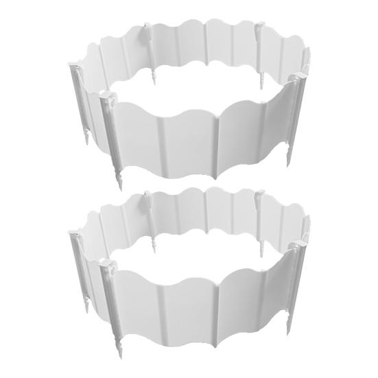 Садовая бордюрная лента Без копки Ландшафтный бордюр Соединяющиеся пластиковые бордюрные панели с колышками для газона, клумбы, забора