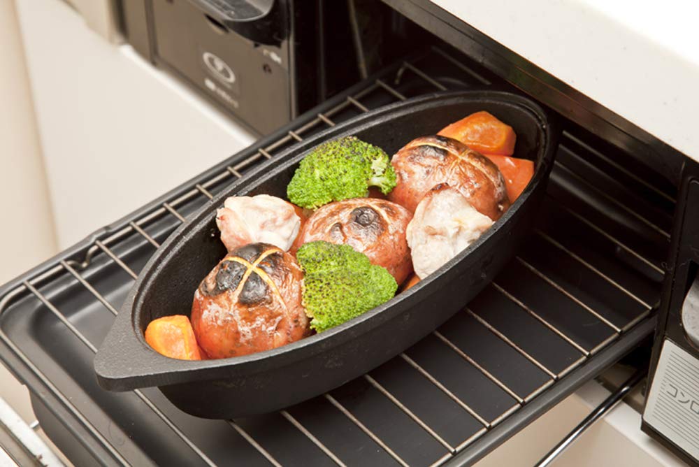 Ikenaga Iron Works Grill Oven Induction Baked Sweet Fish Grill Pan, Pan, Compatible, Potatoes,