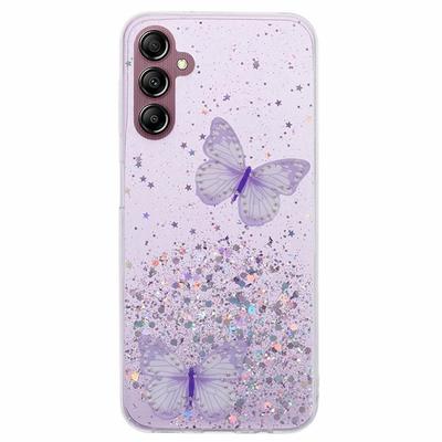 Для Samsung Galaxy A24 4G (162,1 х 77,6 х 8,3 мм) Чехол TPU для телефона с декором в виде бабочки HD Пленка