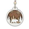 Рождественские деревянные подвески 3D олень Санта-Клаус елочные висячие украшения Рождественский декор