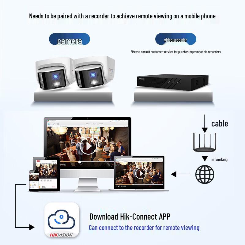 HIKVISION Ультра HD Широкоугольная камера безопасности CN вилка (адаптер в комплекте)