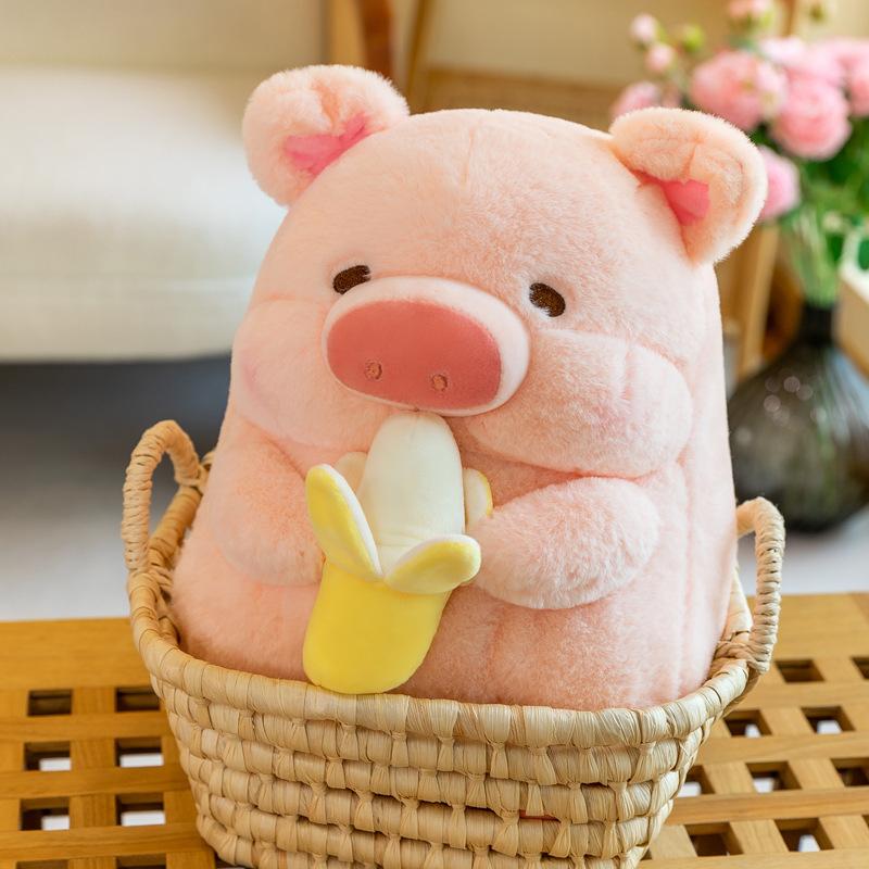 Banana Pig Doll Plush Toy Lulu Pig Doll Pillow Bed Pillow Cloth Doll Children's Gift For Women