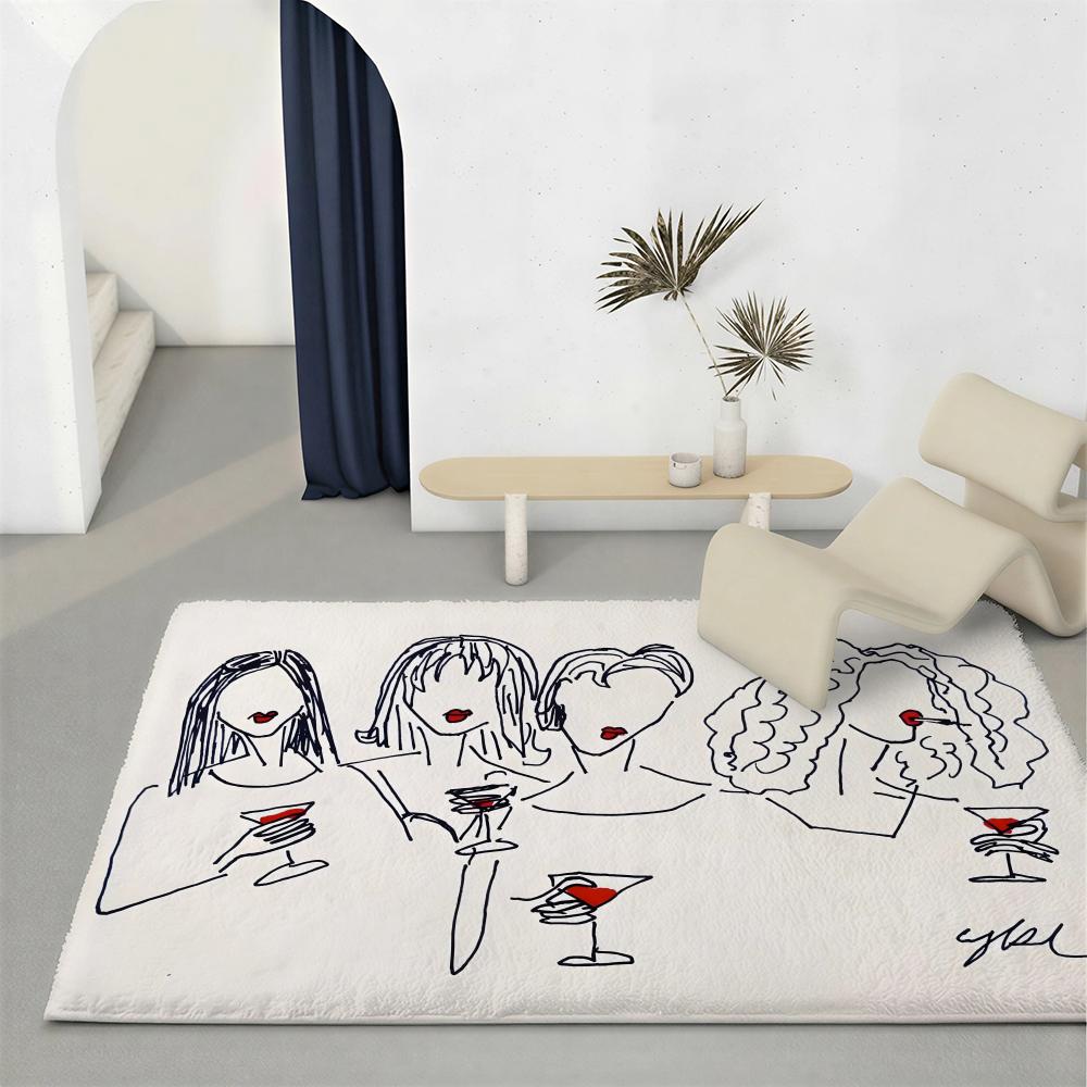 Classic Drama S-Sex and the CityS Floor Mat Eco-Friendly Flannel Doormat Non-Slip Odorless Soft Short Plush Indoor Floor Rug