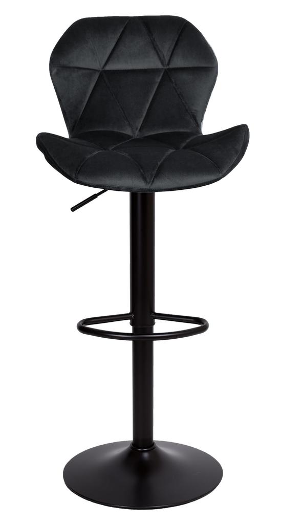 Sevilla adjustable stool, black, Velvet BL