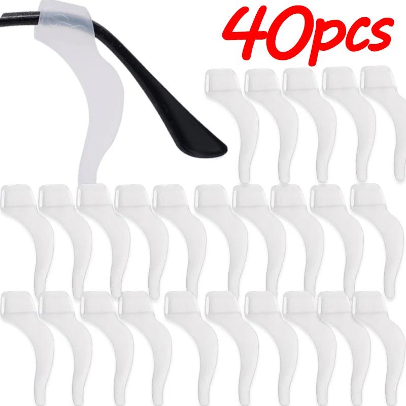 2-60pairs Silicone Anti-slip Ear Hooks Women Men Antiskid Glasses Leg Ear Sleeve Clear Anti-fall Eyewear Holder Accessories