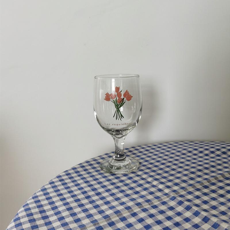 Креативная стеклянная чашка со свежим цветком, термостойкая чашка для сока, кофейная чашка, чашка для воды, подарочный кубок