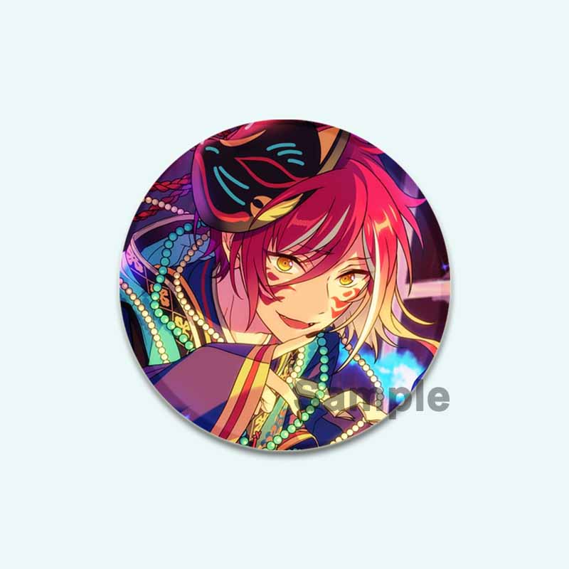 32/44/58mm Anime Collection Ensemble Stars Tinplate Pin Round Cartoon Snap-in Brooches for Backpack Accessories Badge Handmade Decoration