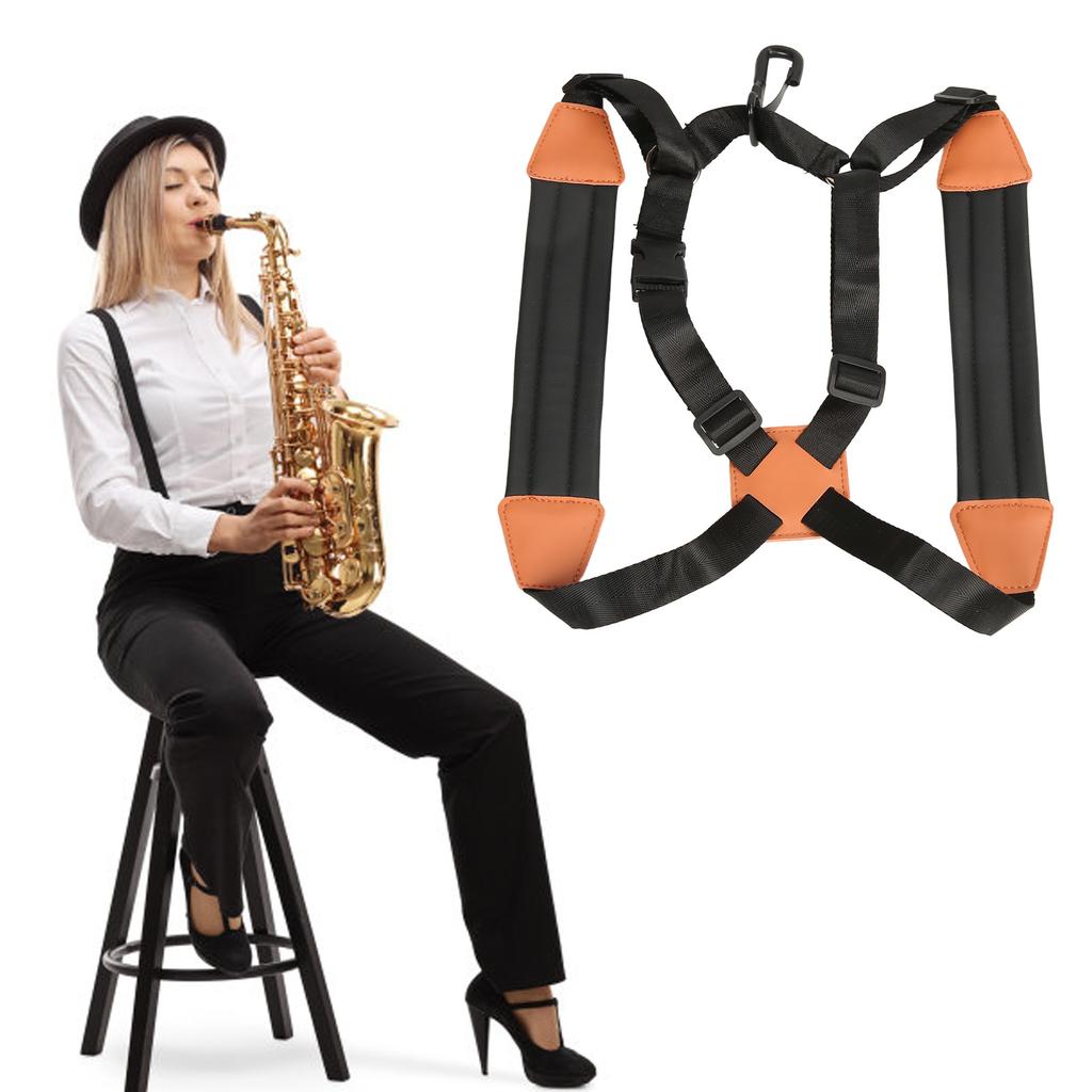 Ремень для саксофона, утолщенный, снимающий давление на шею, регулируемый, наплечный ремень для саксофона, шейный ремень для B
