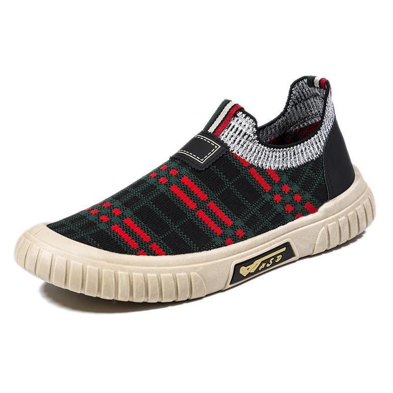 Носки с одной педалью, лето 2024, новые удобные дышащие ленивые туфли, модная спортивная и повседневная мужская тканевая обувь