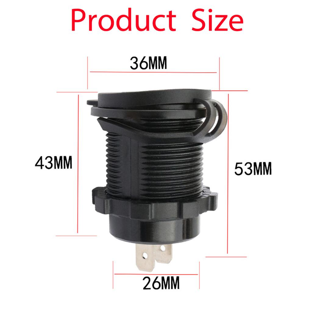 Двойной USB 3.1A разъем для зарядки 12 В 24 В автомобильное зарядное устройство для смартфона, морское автомобильное зарядное устройство с дисплеем, светодиодным вольтметром, штепсельной вилкой