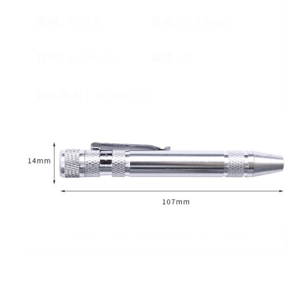 Pocket Phone Repair Hand Tools Kit 8 In 1 Screwdriver Set Durable Mini Screwdriver Pen