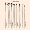 15-Piece Gilded Makeup Brush Set with Soft Bristles and Portable Bag for Eyes and Eyeshadow