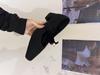 French Thick Heel Gray Single Shoes with Skirt Evening Shoes Women's Shoes 2025 Autumn and Winter Velvet Mary Jane Fluffy Shoes