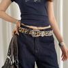 Gothic Rivet Waist Belt Punk Style Women's Waist Belt Fashion Leopard Print Belt  Streetwear