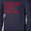 Nike Washington Wizards Letter Logo Print Crew Neck Long Sleeve Basketball Shirt Men Tops Blue FD9969-419