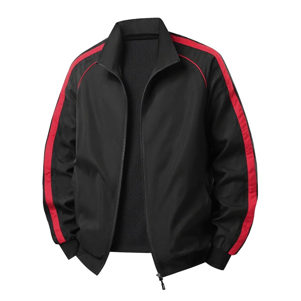 Men's Stand Collar Zipper Jacket Trendy Sports Casual Running Jacket