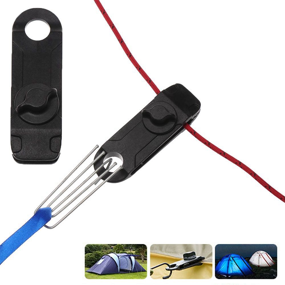Camps Kit Tents Accessories Tarp Clips Camping Tent Holder Windproof Clip Hook Canvas Tighten tool