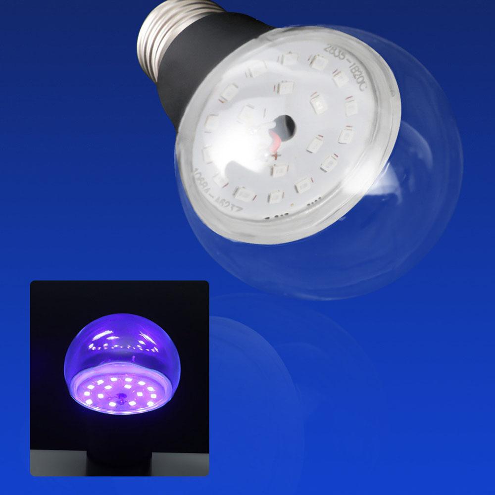 12 Вт УФ-фиолетовая светодиодная лампа переменного тока 85-265 В, фиолетовая прозрачная крышка для отеля, вечеринки, дома-призрака, флуоресцентная атмосферная декоративная лампа