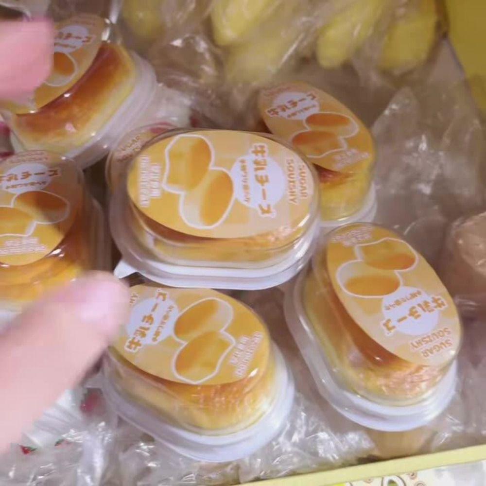 Durable Squishy Simulated Cheese Bread Squeeze Toy Slow Rebound Soft Texture Squeeze Fidget Toy Squishy Squeeze Toy