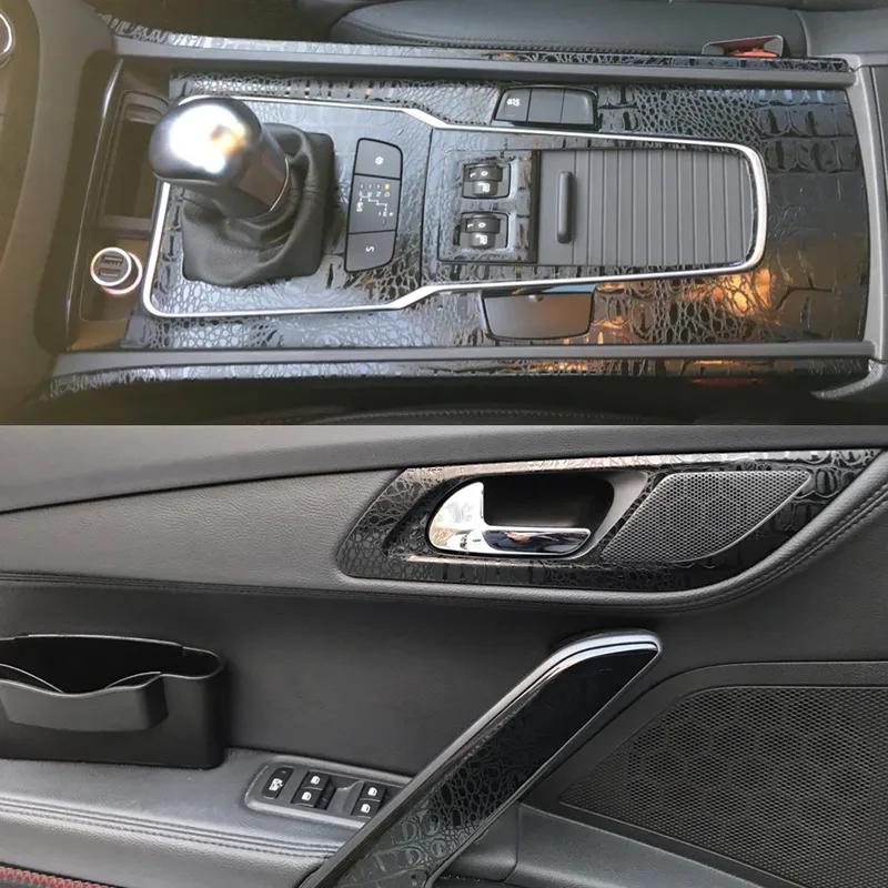 For Peugeot 508 2011-2017 Interior Central Control Panel Door Handle Carbon Fiber Stickers Decals Car styling Accessorie