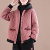 Cotton Coat Women Fall and Winter Loose Thickened Hooded Casual Jacket Short Comfortable Casual Jacket