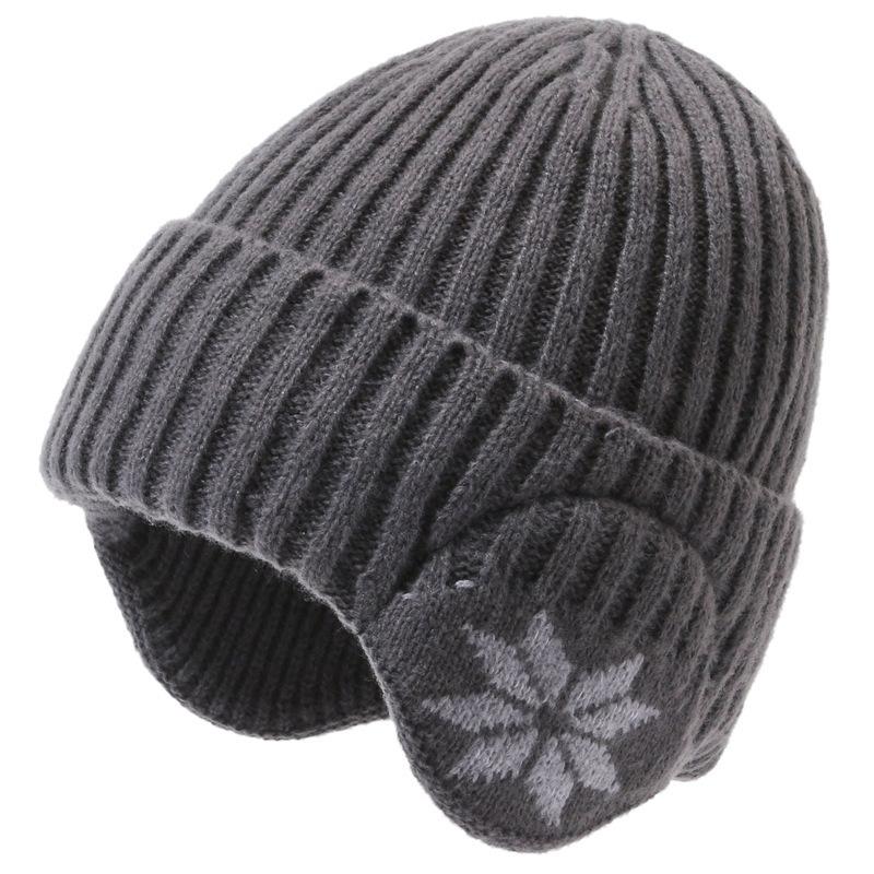 Women Winter Warm Knitted Wool Hat Plush Thickened Hat Outdoor Cycling Ear Protection Cap