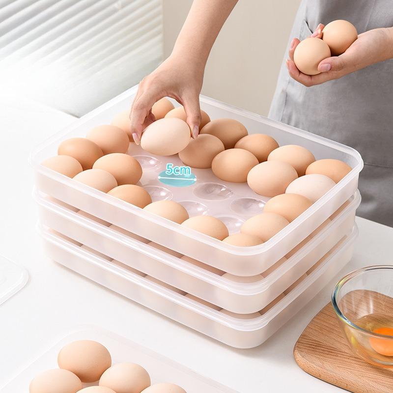 Контейнер для хранения, Бытовое хранение свежих продуктов, Кухонный многосекционный контейнер для яиц, Многоярусный лоток-органайзер
