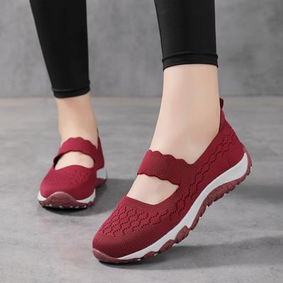 Обувь для мам Летняя женская обувь Дышащая прогулочная обувь Повседневная обувь на липучках Женская прямая трансляция