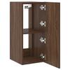 Wall Mounted TV Cabinet with LED Lights Brown Oak Effect 12 x 13.8 x 27.6 in (30.5 x 35 x 70 cm)