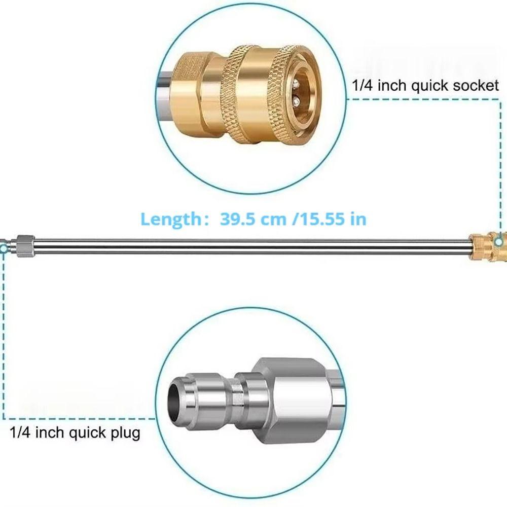 1 шт. Удлинительная насадка из нержавеющей стали для мойки высокого давления, электрическая мойка, насадка, распылительная трубка