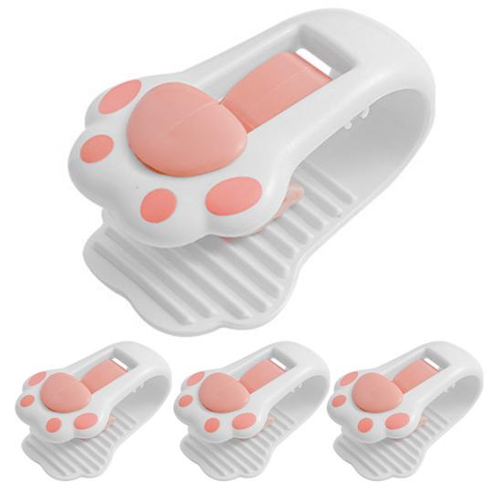 4 шт. зажим для простыни, фиксирующий простынь, безыгольный, практичный, милый, кошачья лапка, фиксатор одеяла, аксессуары для дома