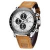BY BENYAR Chronograph Analog 30M Water Leather Strap Quartz Brown and Perfect Gift for Men Men's Watch, Resistant, Simple, Stylish, Popular, Formal,