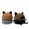 Cute Cat Ears Brimless Hat Adjustable Woman's Landlord Hat Creative Solid Color Docker Hat  Camping