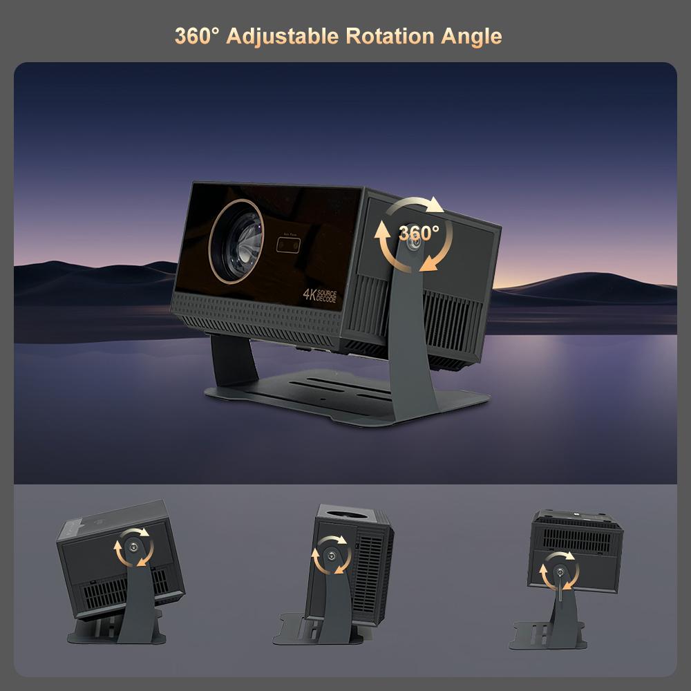 Buyzco YT007 Android 12 Full HD проектор 360 градусов подвес 4K видео Smart TV 1080P 18000 люмен проекторы 2+32 ГБ Театральный проектор