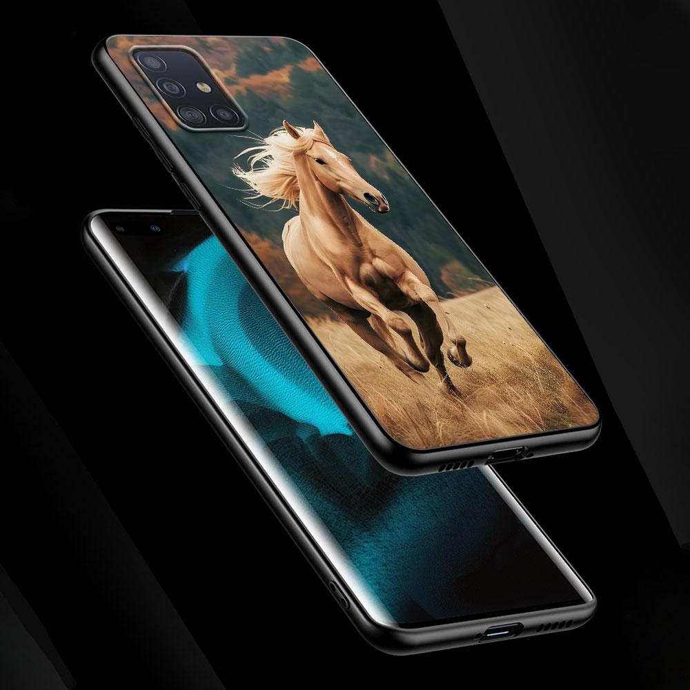 Чехол с лошадью для Samsung Galaxy A51 A53 A54 A31 A52 A12 A13 A21s A22 A32 A11 A22 A33 A41 A52s A73 A14 A24 ТПУ Чехол для телефона