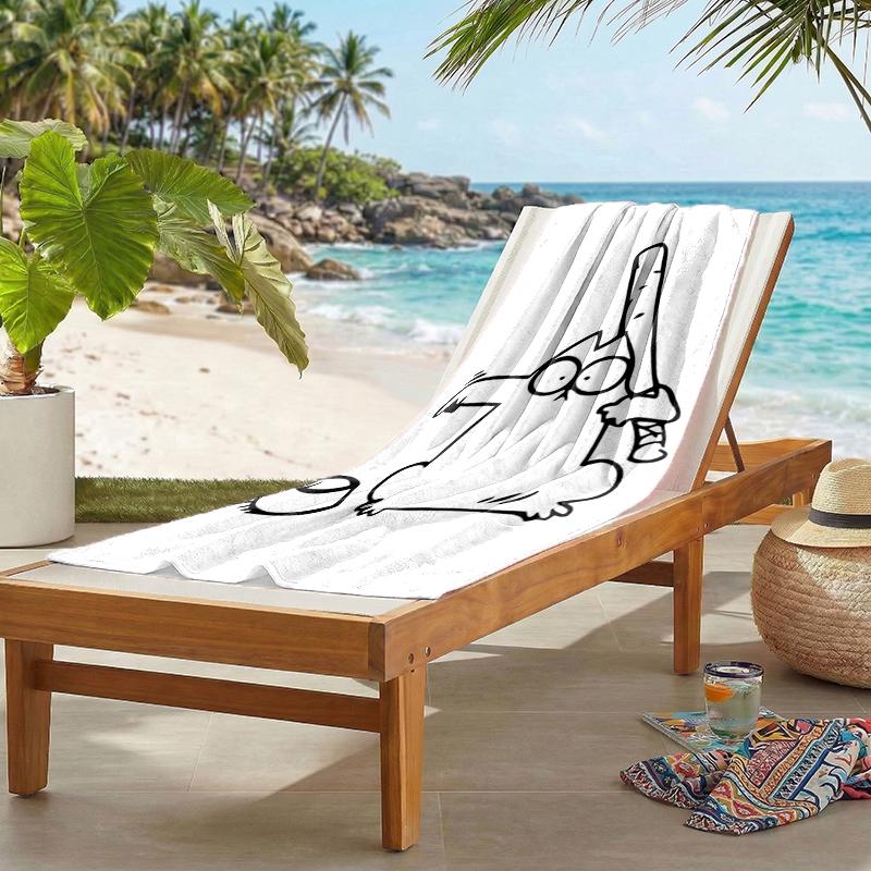 Simon'S Cat Fashion Beach Towel: Ideal for Summer Adventures Soft, absorbent and quick drying suitable for swimming and bathing