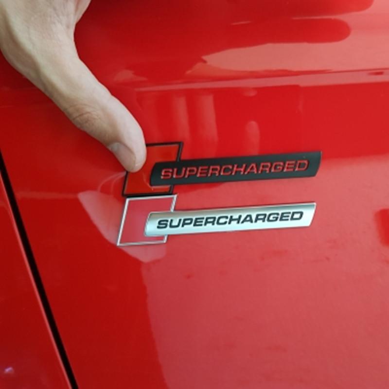 1 шт. 3D Металлический Логотип Supercharged Эмблема Наклейка-Значок на Крыло Автомобиля Наклейка на Багажник Аксессуары